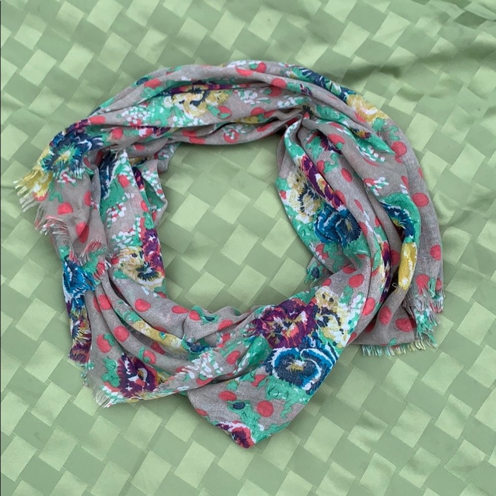 BP Lightweight Floral and Polka Dot Scarf